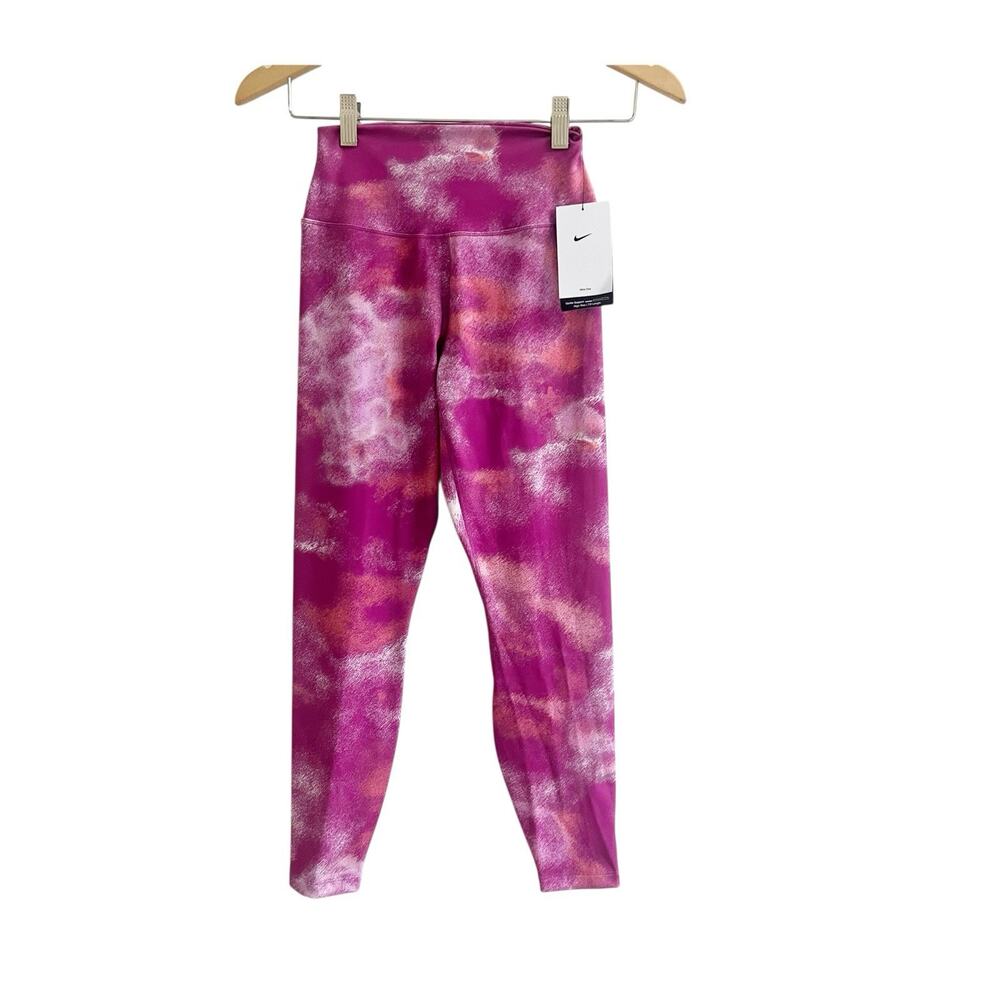 Nike One Dri-Fit Training 7/8 Tights Women NWT Small Cosmic Watercolor Running